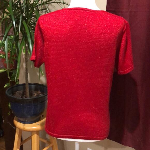 Villager metallic sparkly short sleeve Size M - Picture 3 of 9